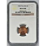 2 grosze 1938 - NGC MS63 RB