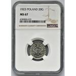 20 groszy 1923 - NGC MS67