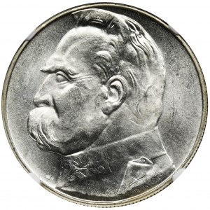 Piłsudski, 10 złotych 1936 - NGC MS64 - PIĘKNY