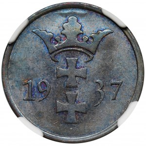 Wolne Miasto Gdańsk, 2 fenigi 1937 - NGC MS65 BN