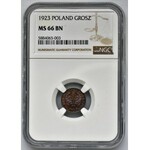 1 grosz 1923 - NGC MS66 BN