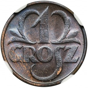 1 grosz 1933 - NGC MS64 RB