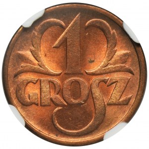 1 grosz 1938 - NGC MS64 RB