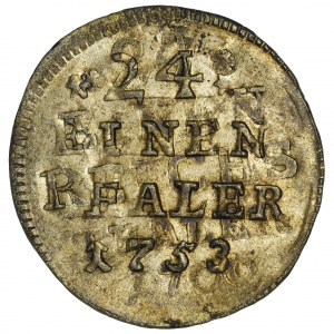 Augustus III of Poland, 1/24 Thaler Dresden 1753