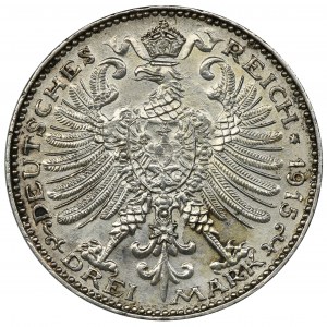 Niemcy, Saksonia-Weimar-Eisenach, Wilhelm Ernest, 3 Marki Berlin 1915 A