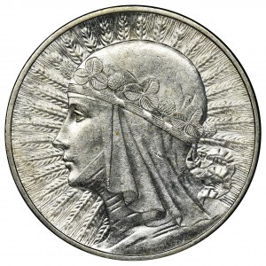 Głowa Kobiety, 10 złotych Londyn 1932