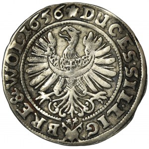 Śląsk, Księstwo Legnicko-Brzesko-Wołowskie, Jerzy III Brzeski, Ludwik IV Legnicki i Krystian Wołowsko-Oławski, 3 Krajcary Brzeg 1656
