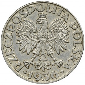 Żaglowiec, 5 złotych 1936