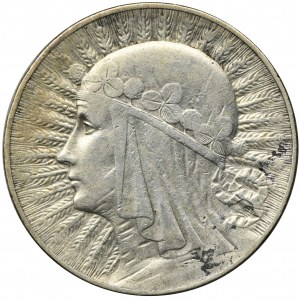 Głowa Kobiety, 5 złotych Warszawa 1932 - RZADKIE