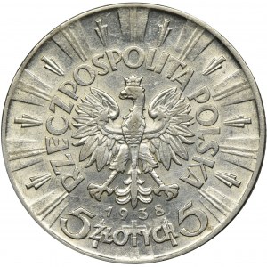 Piłsudski, 5 złotych 1938