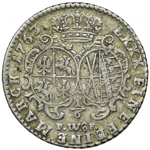 Augustus III of Poland, 1/6 Thaler Dresden 1763 FWôF