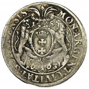 John II Casimir, 1/4 Thaler Danzig 1663 DL