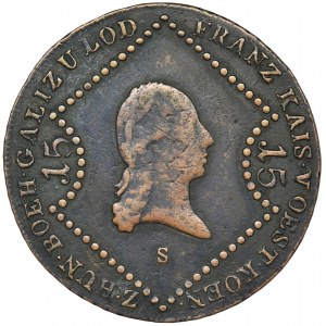 Austria, Franciszek II, 15 Krajcarów Schmöllnitz (Smolnik) 1807 S