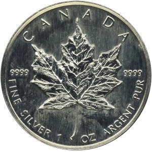 Canada, Elizabeth II, 5 Dollars 1989 - mapple leaf