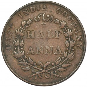 Indie, Indie Brytyjskie, Prezydencja Madras, 1/2 Anna 1835
