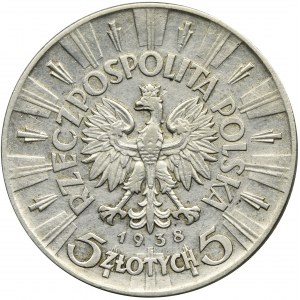 Piłsudski, 5 złotych 1938