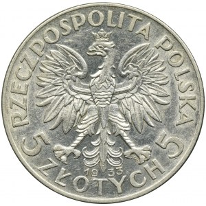 Głowa Kobiety, 5 złotych Warszawa 1933