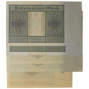 Niemcy, zestaw 10.000 marek 1922 (6 szt.) - różne warianty