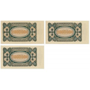 Germany, set of 2 milion mark 1923 (3 pcs.) - next numbers