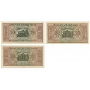 Germany, set of 20 Reichsmark (1939-44) (3 pcs.)