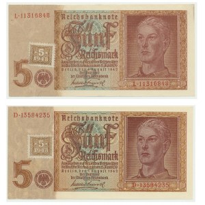 Germany, soviet occupation, set of 5- mark (1948) (2 pcs.)