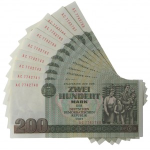 Germany, DDR, set of 200 mark 1985 (10 pcs.)