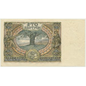 100 złotych 1932 - Ser.BA. - bez dodatkowych znaków wodnych