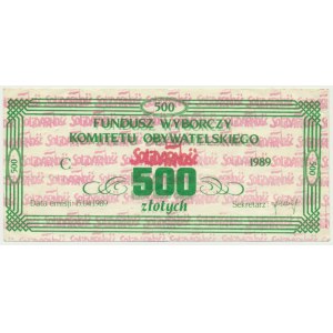 Solidarność, 500 złotych 1989