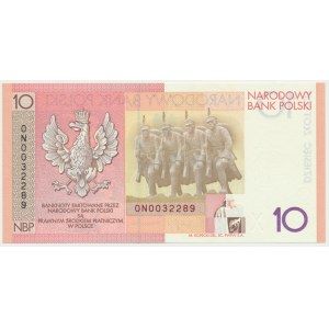 10 złotych 2008 - 90. Rocznica Odzyskania Niepodległości