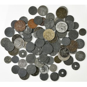 Satz, Mischung von Münzen aus dem Generalgouvernement und dem Königreich Polen 1916-39 - 246 g.
