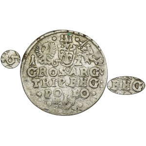 Zygmunt III Waza, Trojak Kraków 1624 - REG jak RHG, niedobita 6