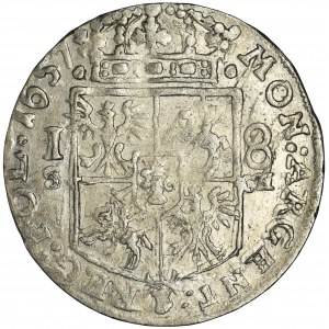 Jan II Kazimierz, Ort Kraków 1657 IT SCH - RZADSZY, pięknie wybity