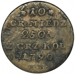 Poniatowski, 10 Copper groschen Warsaw 1790 EB