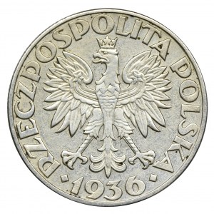 Żaglowiec, 5 złotych 1936