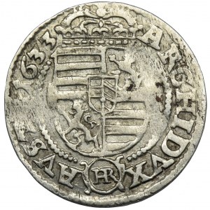 Śląsk, Ferdynand II, 3 Krajcary Wrocław 1633 HR