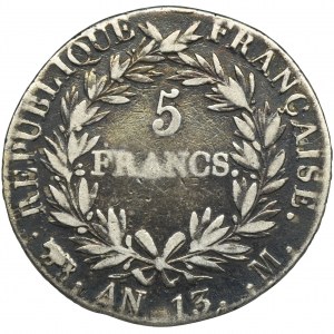 Francja, Napoleon Bonaparte, 5 Franków Tuluza AN 13 M(1804-1805)