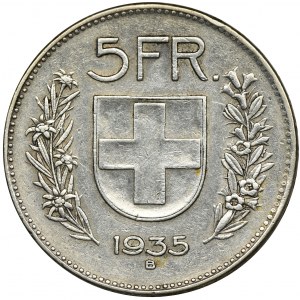 Szwajcaria, 5 Franków 1935
