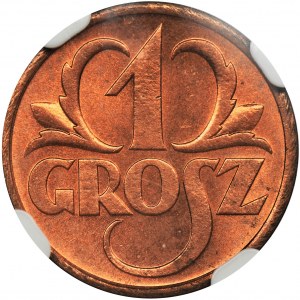 1 grosz 1938 - NGC MS65 RD