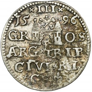 Sigismund III Vasa, 3 Groschen Riga 1596 - LI