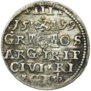 Zygmunt III Waza, Trojak Ryga 1599 - LI