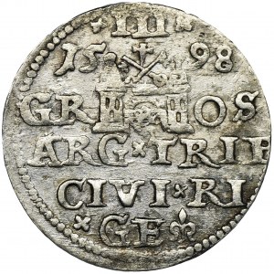 Sigismund III Vasa, 3 Groschen Riga 1598