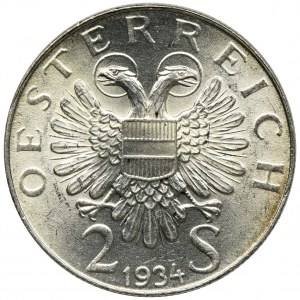 Austria, 2 Szylingi Wiedeń 1934