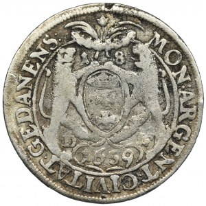 John II Casimir, 1/4 Thaler Danzig 1659 DL