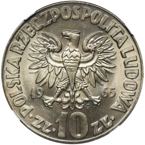 10 złotych 1965 Kopernik - NGC MS66