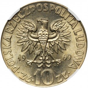 10 złotych 1969 Kopernik - NGC MS66
