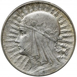 Głowa Kobiety, 10 złotych Londyn 1932