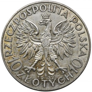 Głowa Kobiety, 10 złotych Londyn 1932