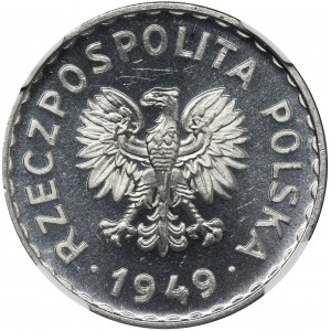 1 złoty 1949 Aluminium - NGC MS64