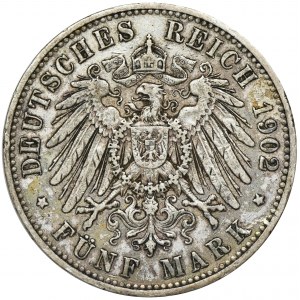 Germany, Kingdom of Prussia, Wilhelm II, 5 Mark Berlin 1902 A