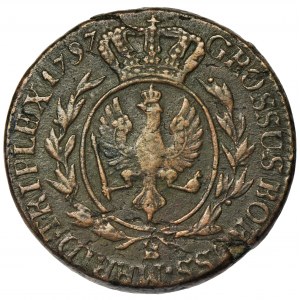 Prusy Południowe, Fryderyk Wilhelm II, Trojak Wrocław 1797 B - błąd WIHELM, RZADKI